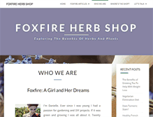 Tablet Screenshot of foxfireherbshop.com